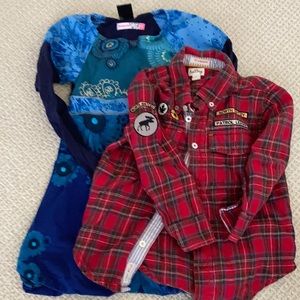 Hatley shirt (size5) and desigual dress (7/8).